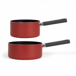Livoo MEP154R Juego de 2 cacerolas antiadherente sin PFOA/PFOS con mango de silicona, apto para todo tipo de fuegos, inducción Precio: 36.88999963. SKU: B1BZH69K4V