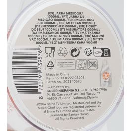 Masterchef Jarra Medidora Con Mango 1L 19,5 cm x 11,5 cm x 13,3 cm (24 Unidades)