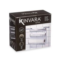Portarrollos Triple Cromado Kinvara 32x30x16 cm - Metal Plata (6 Unidades)