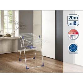 LEIFHEIT 81408 Secadora con cierre semiautomático apertura pies 20 metros CLASSIC 200 Flex blanco y azul LEIFHEIT 81408 Secadora con cierre semiautomático apertura pies 20 metros CLASSIC 200 Flex blanco y azul