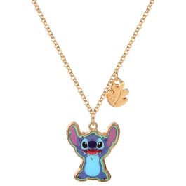 PEERS HARDY Colgante Disney Stitch Esmalte con Hoja y Cadena Dorada
