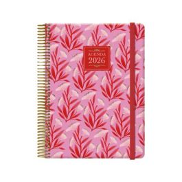 Dohe 13248 - 26 Agenda 2026 Día Página CHARM Lady Espiral Metálica Oro con Goma y Tapas Duras 15 x 21 cm Estampada