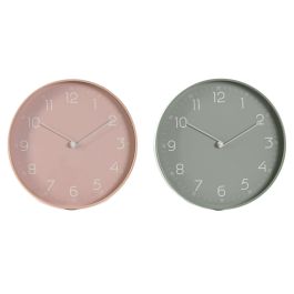 DKD Home Decor Reloj de Pared Scandi Rosa Palo Verde Menta PVC 4 x 30 x 30 cm (2 Unidades) Precio: 14.49999991. SKU: B14S85B5QQ