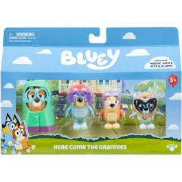 Bluey BLU0630996189177 - Conjunto de 4 Figuras de las Abuelas para Niños a Partir de 3 Años
