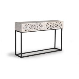 Giner y Colomer Consola Madera Mango Metal Blanco y Negro Envejecido 120 cm Precio: 653.3879. SKU: B1CZVRY6TN