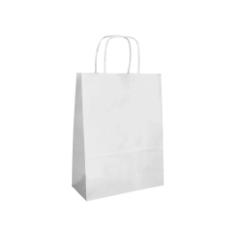Q-connect Bolsa Papel Celulosa Blanco XS Asa Retorcida 180x240x80 mm (25 Unidades)