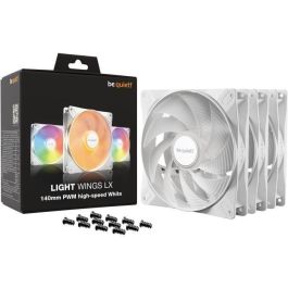 Be Quiet BL131 Light Wings LX Ventilador de caja - 140 mm PWM Alta Velocidad - Triple Pack Blanco