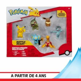 Pack 6 Figuras Pokémon - BANDAI - JW3614 - 5 cm - Batallas Pokémon