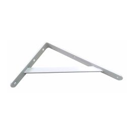 Fepre Escuadra de acero Fortex 20x30 cm, blanco, alta resistencia, 300 kg (2 unid.) EDM