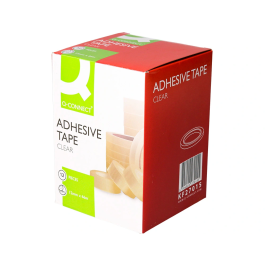 Q-connect Cinta adhesiva transparente 66 mt x 12 mm para embalar