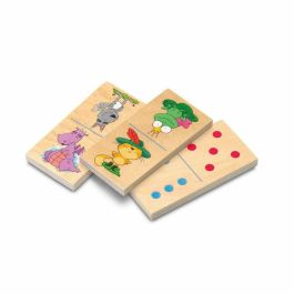 Cayro Domino Animales de Madera | Juego de Mesa Educativo para Niños +2 Años | 2 Jugadores | Múltiples Idiomas: ES, EN, FR, DE, IT, PT