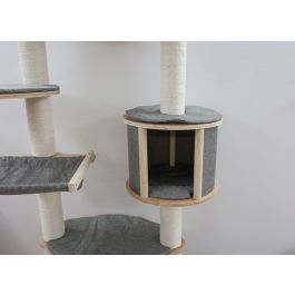 KERBL KER4018653927700 Árbol rascador para gatos de pared Dolomit XL Tofana, 185 cm de alto, color Gris