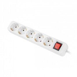 Lanberg PS1-05F-0300-W Base Múltiple 3m 5 Salidas AC Interior Tipo F Blanco 2500W 10A