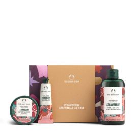 The Body Shop Estuche Strawberry 2 pz - Gel de Ducha 60ml y Manteca Corporal 50ml para Piel Suave y Sedosa