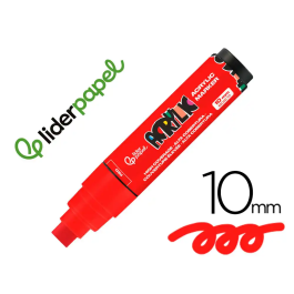 Liderpapel Rotulador Acrylic Base Agua Todo Tipo de Superficie Punta Rectangular 10 mm Rojo Precio: 23.89000042. SKU: B16XX5XWDQ