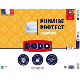 DODO edredón nórdico templado 140x200 cm - 1 persona - Protección antiinsectos y antiácaros - 300 g/m² - Blanco - Hecho en Francia