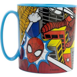 Spiderman Taza Micro CZ11396 350 ml Plástico Libre de BPA Apto Microondas Licencia Marvel