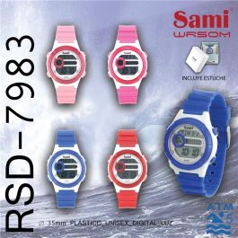 SAMI Reloj Cadete LCD Redondo WR50M con Luz y Caja - Pantalla Digital para Niños