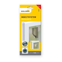 Schellenberg Parche Adhesivo Fibra de Vidrio Antracita 5 x 100 cm para Reparación de Mosquiteras