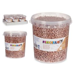 Pincello Bote de Bolas de Poliespan Marrón 13.5x14x14.5 cm (Set de 6)