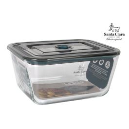 Santa Clara Fuente rectangular con tapa hermética y válvula, 3000 ml (4 Unidades)
