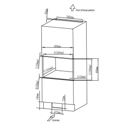 Continental Edison Microondas Empotrable CEMO20EBM2 1280 W 20 L Negro Ancho 59,5 x Alto 38,5 x Profundidad 35,3 cm