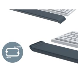 Reposamuñecas Leitz Ergo Para Teclado Ajustable Gris Oscuro