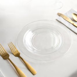 Algon Set de 3 Platos Transparentes de Plástico (PS) de 26 cm (24 Unidades)