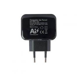 TooQ TQWC-1S02 Cargador de Pared Dual USB 3.4A 17W con Tecnología Smart AI para Carga Rápida de Smartphone, Tablet, GPS Negro TooQ TQWC-1S02 Cargador de Pared Dual USB 3.4A 17W con Tecnología Smart AI para Carga Rápida de Smartphone, Tablet, GPS Negro