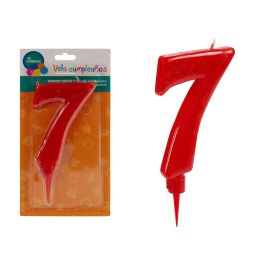 Vela Cumpleaños 7 Roja Grande Arte Regal 1X17CM (36 Unidades) Precio: 35.50000003. SKU: B1BQQZ92T5