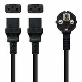 NANOCABLE Cable alimentacion CEE7/M - 2xC13/H, 3 m
