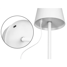 Q-connect Lampara de Escritorio Nova LED 2W 200 lm Metálica Táctil Recargable USB-C Color Blanco