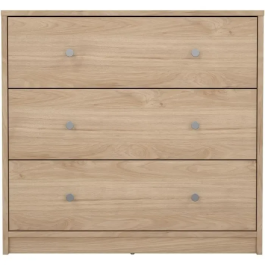 TVILUM Cómoda OREGON 70332HL Roble 3 Cajones Medidas L 72 x P 30 x H 68 cm