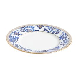 Wedgwood Plato Pan Hibiscus 15 cm (4 Unidades) Apto para Lavavajillas con Franjas de Oro de 22 Quilates