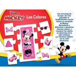 EDUCA BORRAS Juego Aprendo los colores y formas Disney Mickey para Niños +3 años - 6 Tableros y 42 Piezas