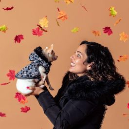 Cerdá Abrigo Acolchado Mickey Talla S para Perro Gris Talla S