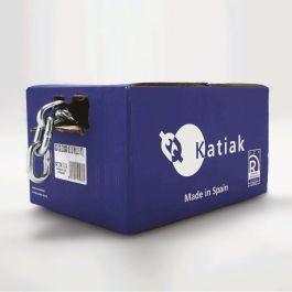Katiak Caja Cadena Zincada "L" Ø10mm Paso 50mm Ancho Exterior 34.6mm Bobina 14m