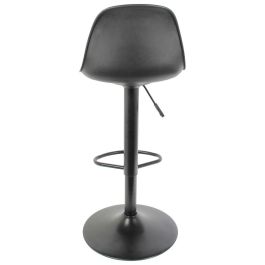 Home Deco Factory Taburete Bar Isak Negro Regulable en Altura 83-104 cm
