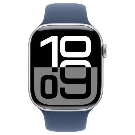 Apple Watch Series 10 GPS + Cellular 46mm Plata Aluminio con Correa Deportiva Azul M/L