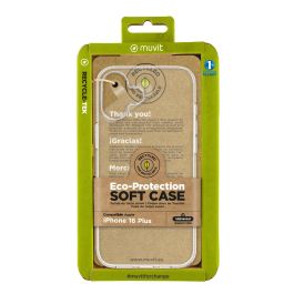 Muvit Funda Recycletek para Apple iPhone 16 - Material 100% reciclado, protección contra arañazos y golpes Precio: 18.49999976. SKU: B1HFKPA9WQ