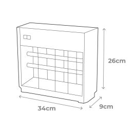 Edm Mata Insectos Profesional Eléctrico Cromo/Negro 2x8w 50 m²