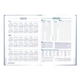 Agenda Encuadernada Liderpapel Creta 170x240 mm 2025 Dia Pagina Color Azul Papel 70 gr