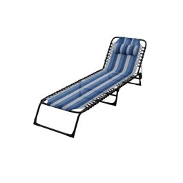 Marbueno Tumbona Plegable Acero Con Cojin Jardin y Piscina 190X58X27 cm Rayas Azules 10171 Precio: 58.94999968. SKU: B15WWPHWP9