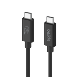 Belkin INZ004BT2MBK Cable USB4 USB-C a USB-C 240W 20 Gbit/s 2m Negro para Carga y Datos