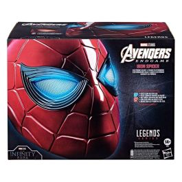 HASBRO Casco Réplica Spiderman Iron Spider Vengadores Marvel Legends Escala 1/1 con Luz y Sonidos