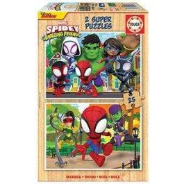 Puzzle 2x25 piezas spidey y sus increíbles amigos Puzzle 2x25 piezas spidey y sus increíbles amigos