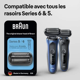 Braun Cabezal de afeitado 53B para Series 5 y 6