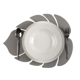 Salvamantel Hoja Gris VERSA 35x44.5 cm - PU (6 Unidades) Salvamantel Hoja Gris VERSA 35x44.5 cm - PU (6 Unidades)