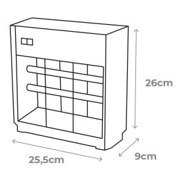 Edm alxanxp Mata insectos profesional eléctrico 2x6w 30m² 26x25,5x9cm color cromo/negro