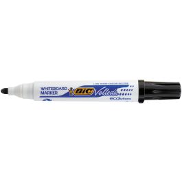 Rotulador Bic Velleda Para Pizarra Negro Punta Redonda 1,3 mm 12 unidades